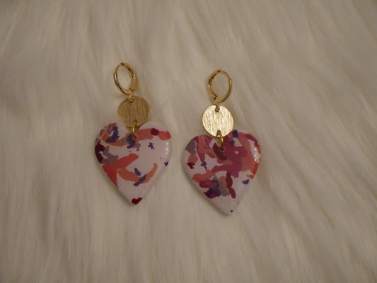 Valentine's Confetti Heart Dangles