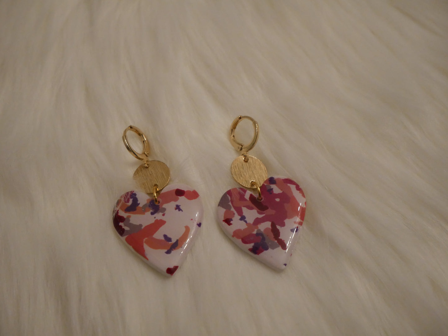 Valentine's Confetti Heart Dangles