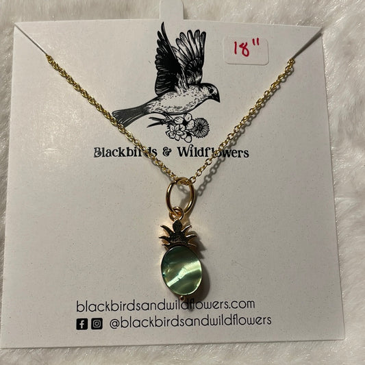 Pineapple charm necklace